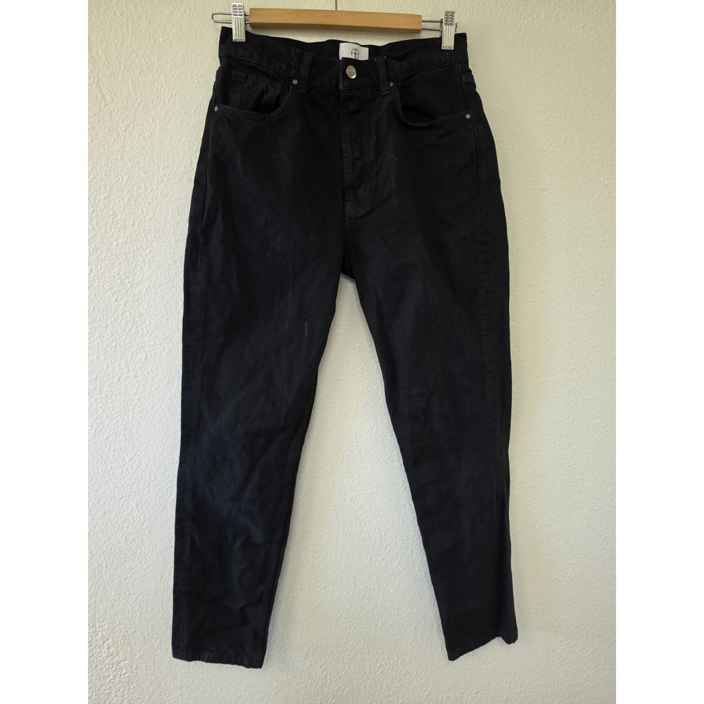 Anine Bing High Wais Jeans Size 27 Black Cotton Casual Slim Denim Pants Trousers